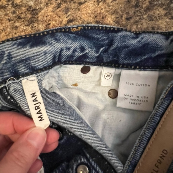 GRLFRND Marjan 90s High Rise Bermuda Distressed Denim Shorts - Picture 4 of 4